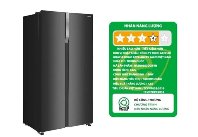 So sánh giá Tủ lạnh Hitachi Inverter 532 lít Side By Side HRSN9563DDXVN rẻ nhất? - Ảnh 6