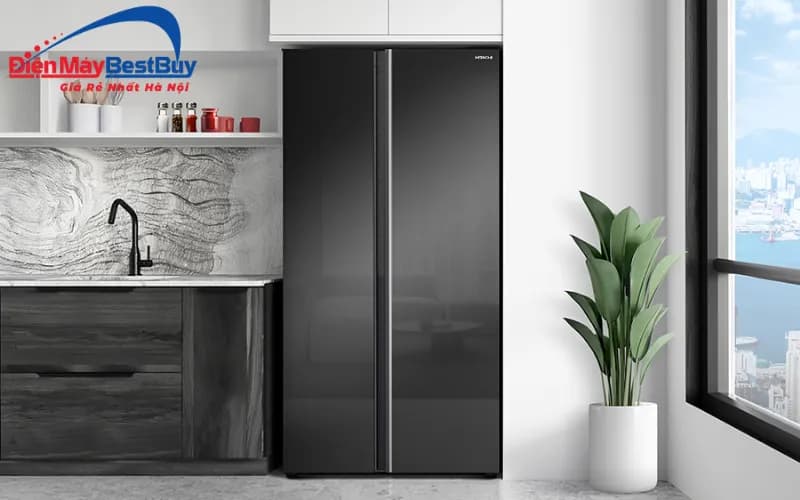 Tủ lạnh Hitachi Inverter 653 lít Side By Side HRSN9713ESAUVN - Giá rẻ nhất hôm nay - Ảnh 4