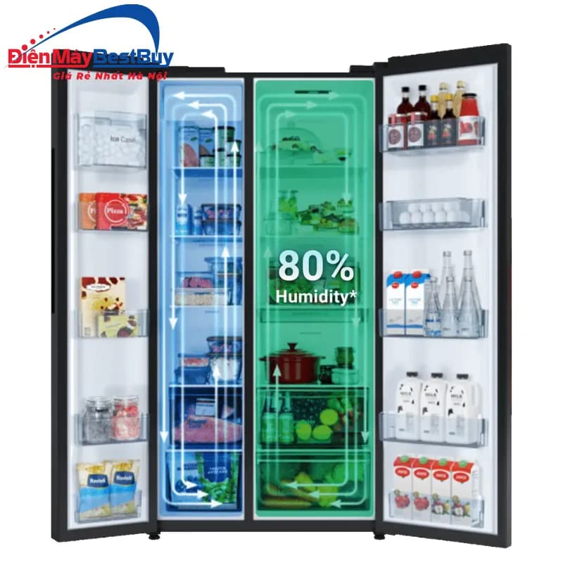 Tủ lạnh Hitachi Inverter 653 lít Side By Side HRSN9713ESAUVN - Giá rẻ nhất hôm nay - Ảnh 6