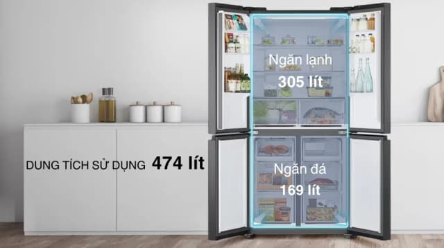 So sánh giá Tủ lạnh LG Inverter 474 lít Multi Door LFB47BLG rẻ nhất? - Ảnh 2