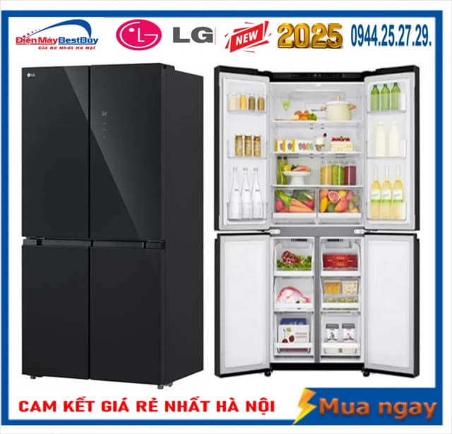 So sánh giá Tủ lạnh LG Inverter 474 lít Multi Door LFB47BLG rẻ nhất? - Ảnh 8