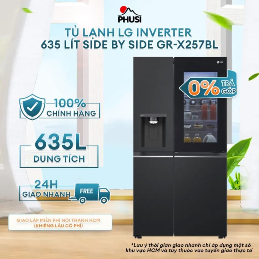 Tủ lạnh LG Inverter 635 Lít Side By Side InstaView Door-in-Door GR-X257BL - Giá rẻ nhất hôm nay - Ảnh 17