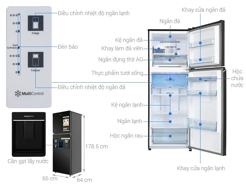 Tủ lạnh Panasonic Inverter 366 lít NR-TL381GVKV - Giá rẻ nhất hôm nay - Ảnh 2