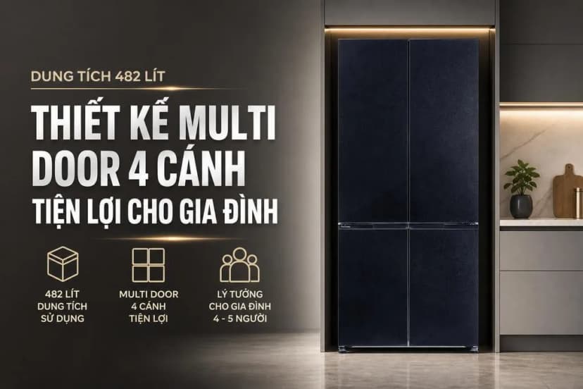 Tủ lạnh Panasonic Inverter 482 lít Multi Door NR-XZ550HGKV - Giá rẻ nhất hôm nay - Ảnh 2