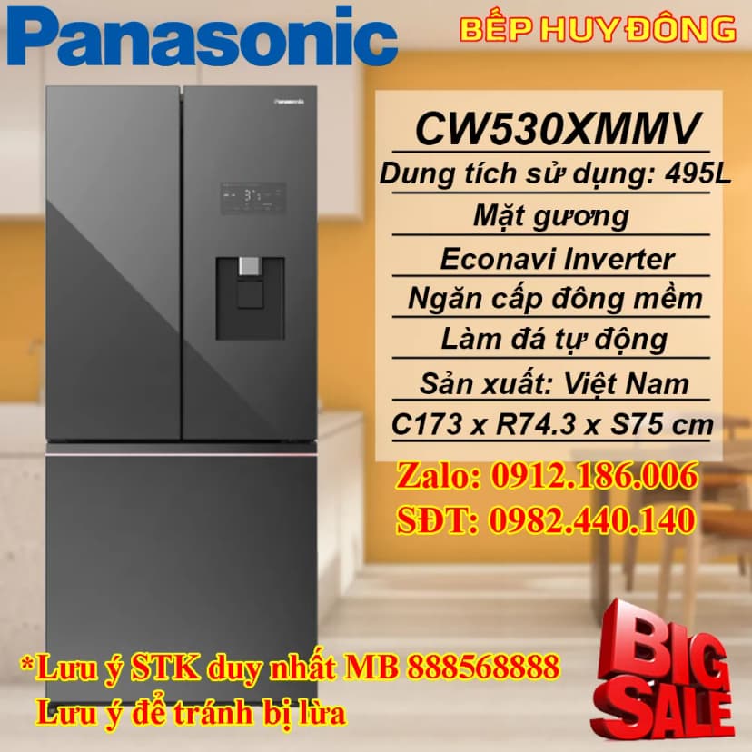 Tủ lạnh Panasonic Inverter 487 lít Multi Door NR-XZ550CWKV - Giá rẻ nhất hôm nay - Ảnh 18