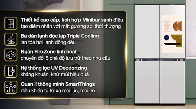 So sánh giá Tủ lạnh Samsung Inverter 636 lít Multi Door Bespoke RF65DB990012SV rẻ nhất? - Ảnh 12