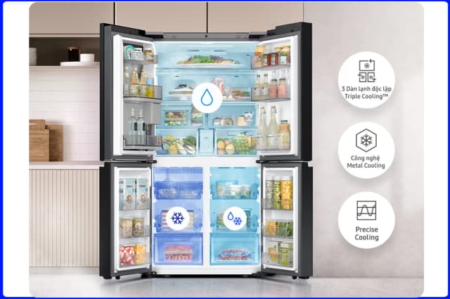 So sánh giá Tủ lạnh Samsung Inverter 636 lít Multi Door Bespoke RF65DB990012SV rẻ nhất? - Ảnh 14