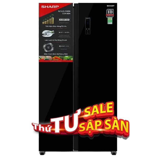 So sánh giá Tủ lạnh Sharp Inverter 532 lít Side By Side SJ-SBX530VG-BK rẻ nhất? - Ảnh 13