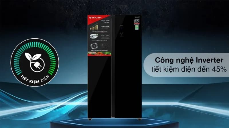Tủ lạnh Sharp Inverter 532 lít Side By Side SJ-SBX530VG-BK - Giá rẻ nhất hôm nay - Ảnh 17