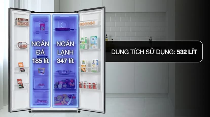Tủ lạnh Sharp Inverter 532 lít Side By Side SJ-SBX530VG-BK - Giá rẻ nhất hôm nay - Ảnh 4