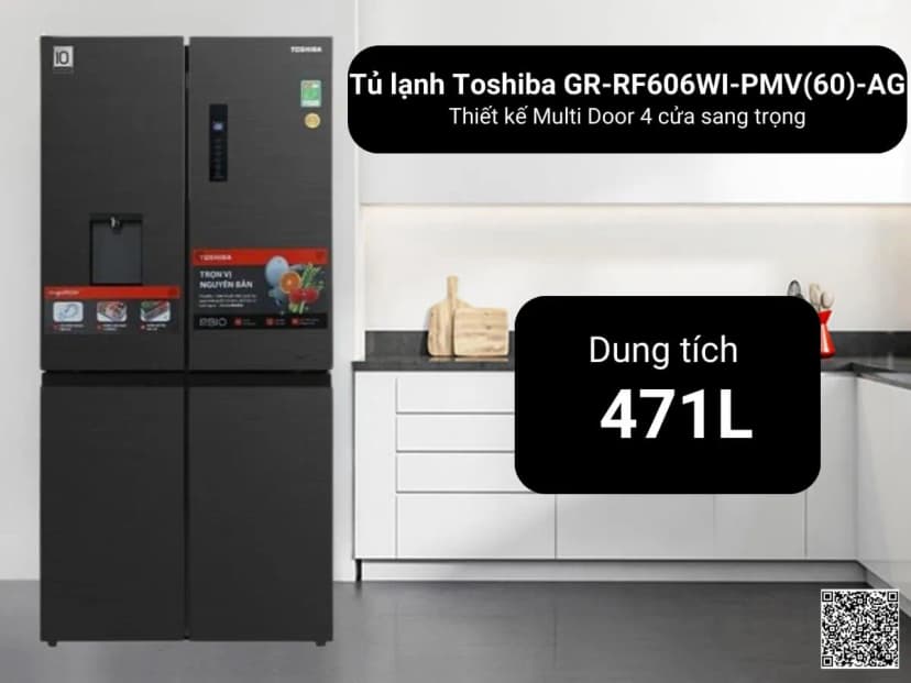Tủ lạnh Toshiba Inverter 471 lít Multi Door GR-RF606WI-PMV(60)-AG - Giá rẻ nhất hôm nay - Ảnh 19