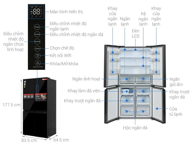 Top 1 so sánh giá Tủ lạnh Toshiba Inverter 521 lít Multi Door GR-RF681WI-PGV(D4) - Tìm sản phẩm giá rẻ nhất - Ảnh 25