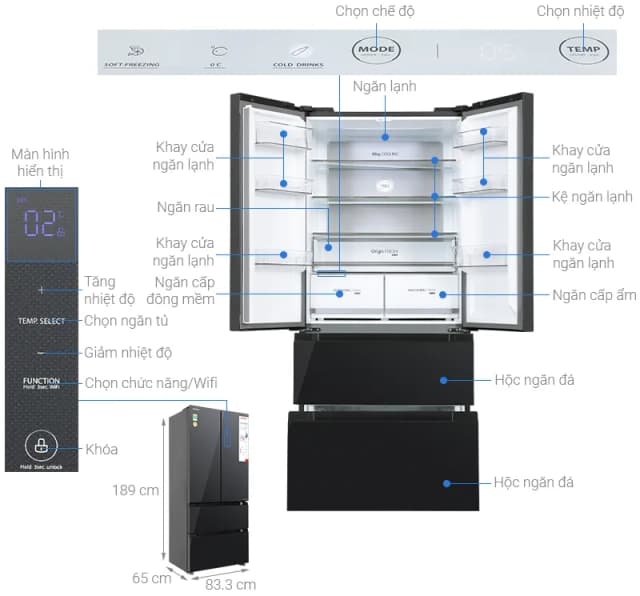 Top 1 so sánh giá Tủ lạnh Toshiba Inverter 521 lít Multi Door GR-RF681WI-PGV(D4) - Tìm sản phẩm giá rẻ nhất - Ảnh 31