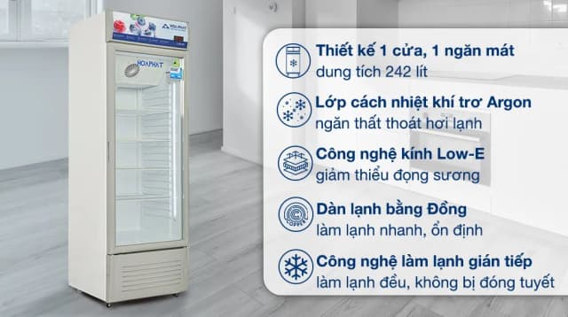 So sánh giá Tủ mát Hoà Phát 242 lít HSR D6242 rẻ nhất? - Ảnh 3