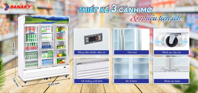 Top 1 so sánh giá Tủ mát Sanaky Inverter 1400 lít VH-1520HP3 - Tìm sản phẩm giá rẻ nhất - Ảnh 12