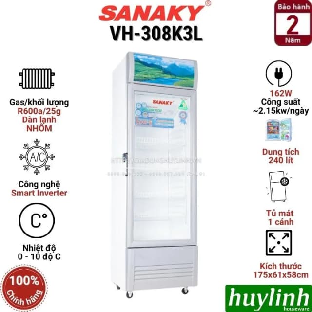 Top 1 so sánh giá Tủ mát Sanaky Inverter 240 Lít VH-308K3L - Tìm sản phẩm giá rẻ nhất - Ảnh 6