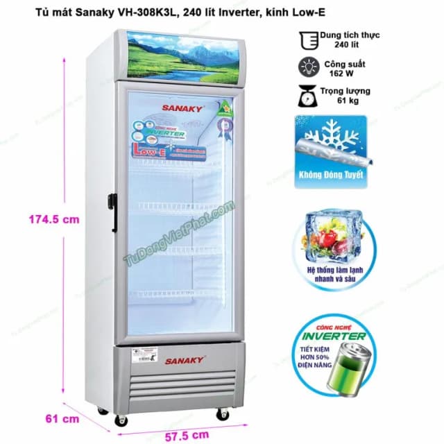 Top 1 so sánh giá Tủ mát Sanaky Inverter 240 Lít VH-308K3L - Tìm sản phẩm giá rẻ nhất - Ảnh 9