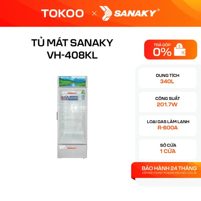 Tủ mát Sanaky Inverter 340 Lít VH-408KL - Ảnh 4