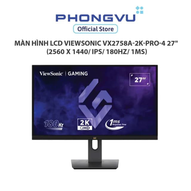 Màn hình Gaming Viewsonic VX2758A-2K-PRO-4 27 inch 2K/IPS/180Hz/1ms - Ảnh 2
