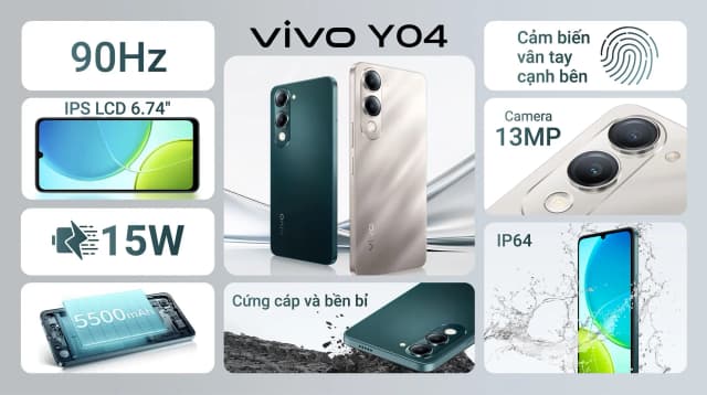 Điện thoại vivo Y04 6GB/128GB - 8