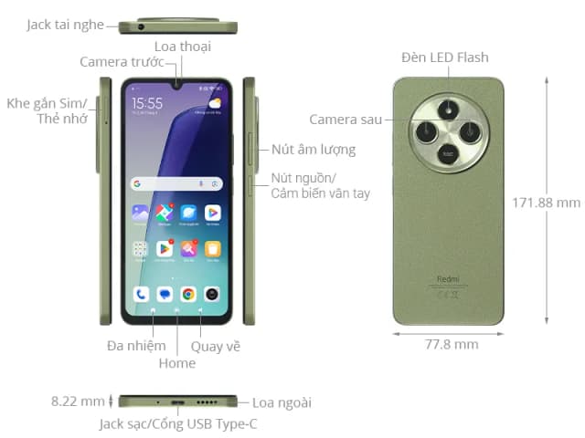 Điện thoại Xiaomi Redmi 14C 6GB/128GB - 5