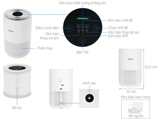 So sánh giá Máy lọc không khí Xiaomi Smart Air Purifier 4 compact EU (BHR5860EU) 27W rẻ nhất? - Ảnh 6